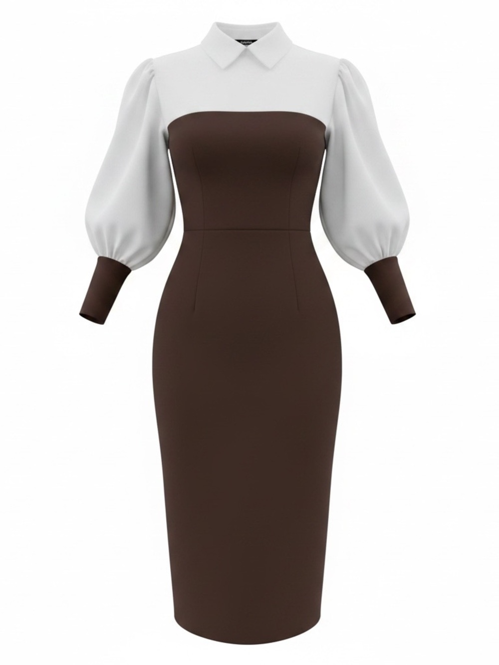 NY&C White and Brown Dress -Small